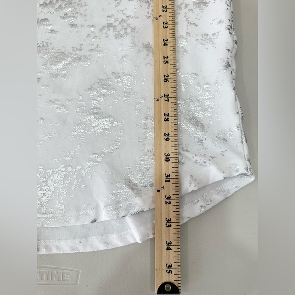 NWT Emily Daniels Women’s XL Hooded Dress White Silver Patterned Long Sleeve‎ - Picture 9 of 9